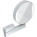 Silberne Emco Runde Schminkspiegel & Kosmetikspiegel LED beleuchtet 
