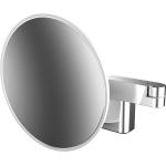 Silberne Emco Runde Schminkspiegel & Kosmetikspiegel aus Chrom LED beleuchtet 