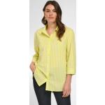 Gelbe Gingham Business 3/4-ärmelige Emilia Lay Hemdblusen mit Knopf aus Baumwolle maschinenwaschbar für Damen Größe XXL für den für den Sommer 