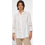 Reduzierte Weiße Business 3/4-ärmelige Emilia Lay Tunika-Blusen durchsichtig aus Baumwolle maschinenwaschbar für Damen Größe XL für den für den Sommer 