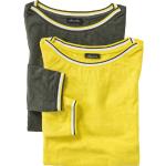 Reduzierte Gelbe Elegante 3/4-ärmelige Emilia Parker U-Boot-Ausschnitt Blusenshirts & Schlusen für Damen Größe M 