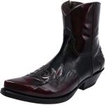 Schwarze Cowboy-Boots & Cowboystiefeletten mit Reißverschluss in Normalweite aus Rindsleder für Herren Größe 41 mit Absatzhöhe 3cm bis 5cm 