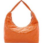 Orange Emily & Noah Vegane Damenschultertaschen & Damenshoulderbags mit Reißverschluss aus Kunstleder 