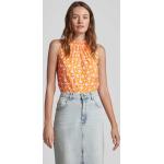 Orange Emily Van den Bergh Stehkragen Blusentops aus Baumwolle für Damen Größe S für den für den Sommer 