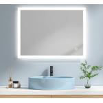 ANTIBESCHLAG LED Badspiegel + Uhr + Lichtwechsel Kaltweiß Warmweiß –  HOKO-Style