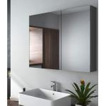Reduzierte Graue Spiegelschränke aus Metall doppelseitig Breite 0-50cm, Höhe 0-50cm, Tiefe 0-50cm 