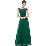 Grüne Ärmellose Maxi Lange Abendkleider mit Reißverschluss aus Chiffon für Damen Größe M 