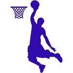 Moderne Wandtattoos Basketball mit Basketball-Motiv 