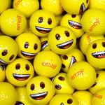 Emoji Erwachsene Golfbälle 48er Set neuartige Smiley-Gesicht, Gelb, 48, EMGBB001#1-48PK