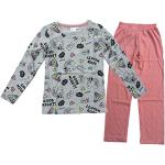 Graue Emoji Kinderschlafanzüge & Kinderpyjamas für Mädchen Größe 116 