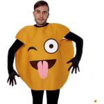 Schwarze Unifarbene Emoji Smiley Faschingskostüme & Karnevalskostüme aus Polyester für Herren Größe L 