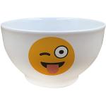 Weiße Emoji Smiley Runde Müslischalen aus Porzellan 