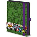 Bunte Retro empireposter Hulk Notizbücher & Kladden DIN A5 aus Papier 