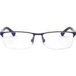 Blaue Armani Emporio Armani Rechteckige Brillenfassungen aus Metall für Herren 