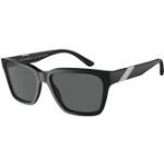 Schwarze Armani Emporio Armani Rechteckige Rechteckige Sonnenbrillen aus Kunststoff für Herren 