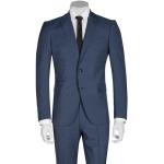 Reduzierte Blaue Armani Emporio Armani Businesskleidung aus Wolle enganliegend für Herren Übergröße 