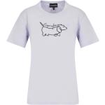 Reduzierte Lila Armani Emporio Armani T-Shirts aus Baumwolle für Damen Größe S 