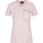 Reduzierte Lila Armani Emporio Armani T-Shirts aus Baumwolle für Damen Größe XL 
