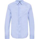 Blaue Langärmelige Armani Emporio Armani Herrenlangarmhemden mit Knopf aus Baumwolle Größe 3 XL 