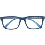 Blaue Armani Emporio Armani Rechteckige Kinderbrillengestelle aus Acetat 