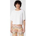 Weiße 3/4-ärmelige Armani Emporio Armani Blusenshirts & Schlusen aus Baumwolle für Damen Größe M 