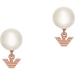 Silberne Elegante Perlenohrringe aus Rosegold für Damen 