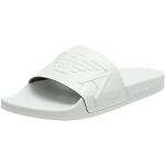 Emporio Armani Damen Swimwear Slipper Monogram Slide Sandal, White+White+White, 34 EU