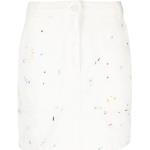 Reduzierte Weiße Armani Emporio Armani Mini Jeans-Miniröcke mit Reißverschluss aus Denim für Damen 