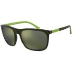 Hellgrüne Armani Emporio Armani Rechteckige Rechteckige Sonnenbrillen aus Kunststoff für Herren 