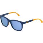 Blaue Armani Emporio Armani Rechteckige Kunststoffsonnenbrillen für Herren 