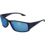 Blaue Armani Emporio Armani Rechteckige Kunststoffsonnenbrillen für Herren 