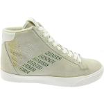 Beige Armani Emporio Armani High Top Sneaker & Sneaker Boots aus Leder für Damen Größe 39,5 