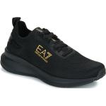 Reduzierte Schwarze Armani Emporio Armani Low Sneaker für Damen Größe 38 mit Absatzhöhe 5cm bis 7cm 