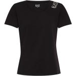 Reduzierte Schwarze Kurzärmelige Armani Emporio Armani T-Shirts für Damen Größe XS 