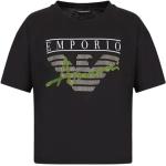 Reduzierte Schwarze Armani Emporio Armani T-Shirts aus Baumwolle für Damen Größe S 