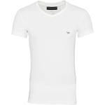 Reduzierte Weiße Sportliche Kurzärmelige Armani Emporio Armani V-Ausschnitt T-Shirts für Herren Größe S 