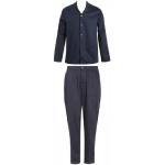 Marineblaue Pyjamas lang mit Knopf für Herren Größe S 