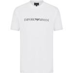 Reduzierte Weiße Unifarbene Kurzärmelige Armani Emporio Armani Rundhals-Ausschnitt T-Shirts aus Baumwolle für Herren Größe XL 