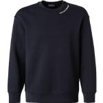 Marineblaue Unifarbene Casual Armani Emporio Armani Herrensweatshirts aus Baumwolle Größe XXL für den für den Herbst 