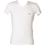 Reduzierte Halblangärmelige Armani Emporio Armani V-Ausschnitt T-Shirts aus Elastan für Herren 