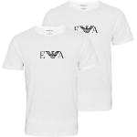 Weiße Unifarbene Elegante Kurzärmelige Armani Emporio Armani T-Shirts aus Jersey für Damen Größe XXL 2-teilig 