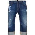 Reduzierte Blaue Bestickte Armani Emporio Armani Ripped Jeans & Zerrissene Jeans aus Baumwolle für Herren 