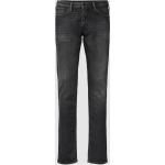 Schwarze Armani Emporio Armani Slim Fit Jeans mit Reißverschluss aus Baumwolle für Herren Weite 33, Länge 30 