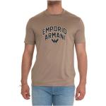 Reduzierte Braune Armani Emporio Armani Rundhals-Ausschnitt T-Shirts für Herren Größe M 