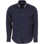 Reduzierte Marineblaue Armani Emporio Armani Regular Fit Hemden mit Knopf für Herren Größe M 