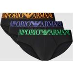 Schwarze Armani Emporio Armani Herrenslips & Herrenpanties aus Baumwolle Größe L 3-teilig 