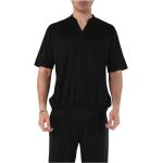 Schwarze Armani Emporio Armani V-Ausschnitt Herrenpoloshirts & Herrenpolohemden Größe S 