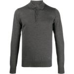 Reduzierte Graue Armani Emporio Armani Herrenpoloshirts & Herrenpolohemden mit Knopf aus Wolle Größe 3 XL 