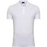 Reduzierte Weiße Bestickte Armani Emporio Armani Herrenpoloshirts & Herrenpolohemden mit Knopf aus Baumwolle Größe 3 XL 