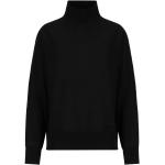 Schwarze Unifarbene Armani Emporio Armani Rollkragen Rollkragenpullover mit Puffärmeln aus Wolle für Damen Größe M für den für den Winter 